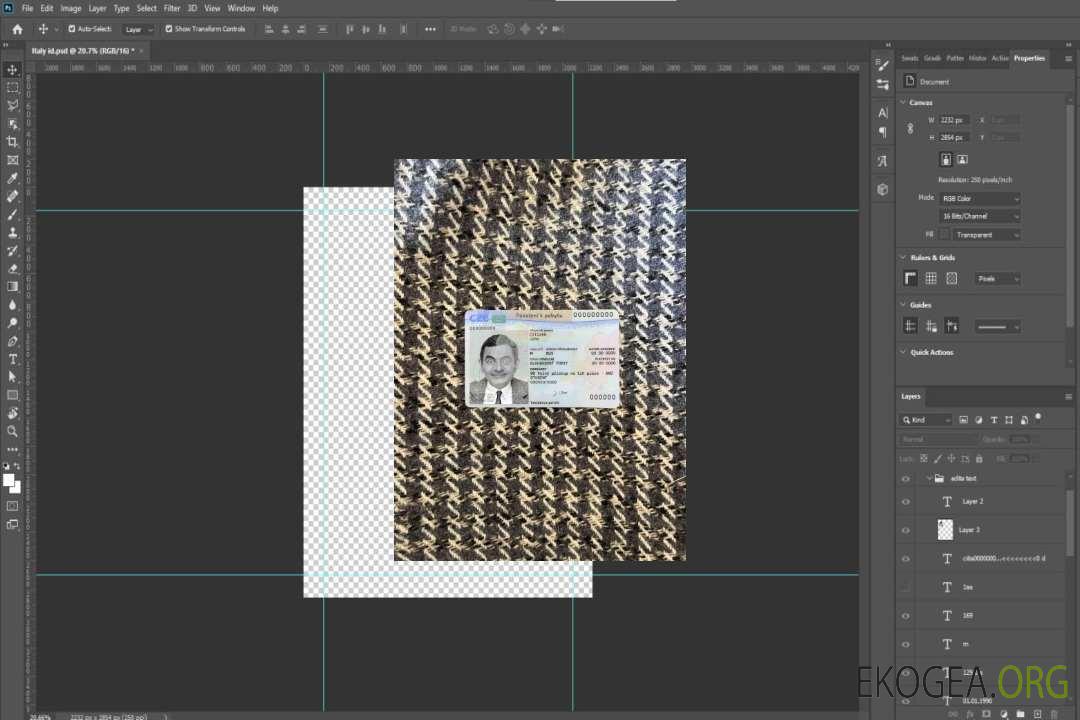 Photolook de la carte de résident permanent tchèque RECTO template Photolook de la carte de résident permanent tchèque RECTO template